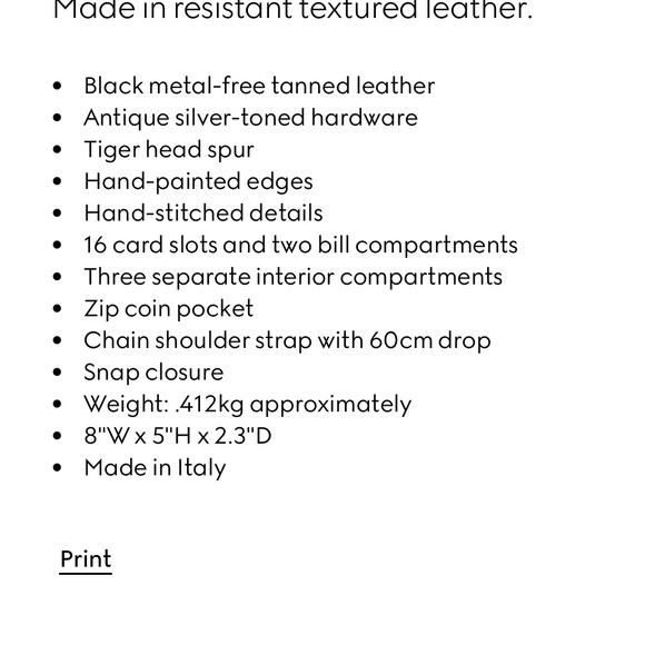 Gucci DIONYSUS MINI LEATHER CHAIN WALLET - Picture 9 of 9